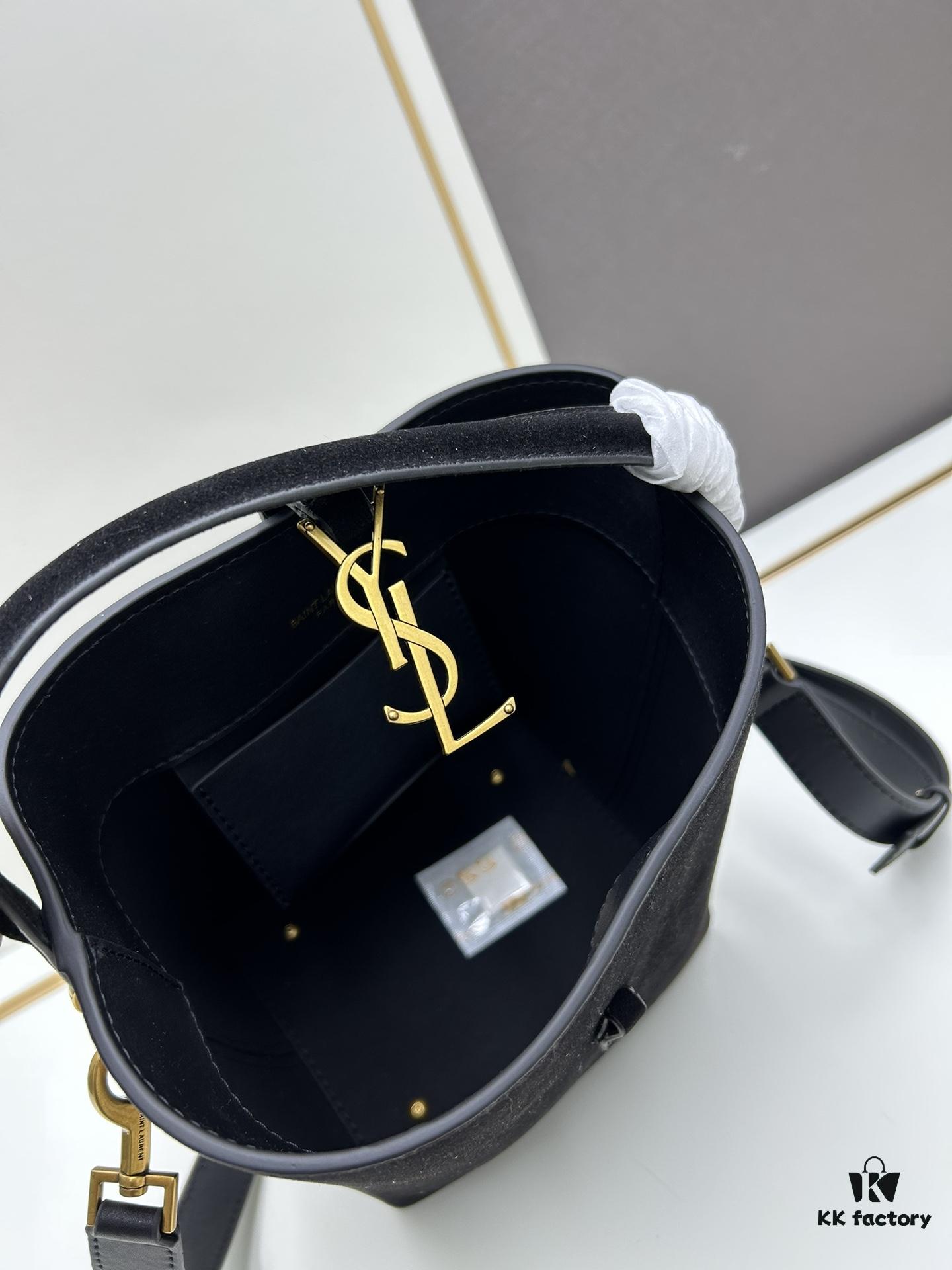 YSL LE37 Small Suede Bucket Bag, Limited Stock, Includes Box and Dust Bag