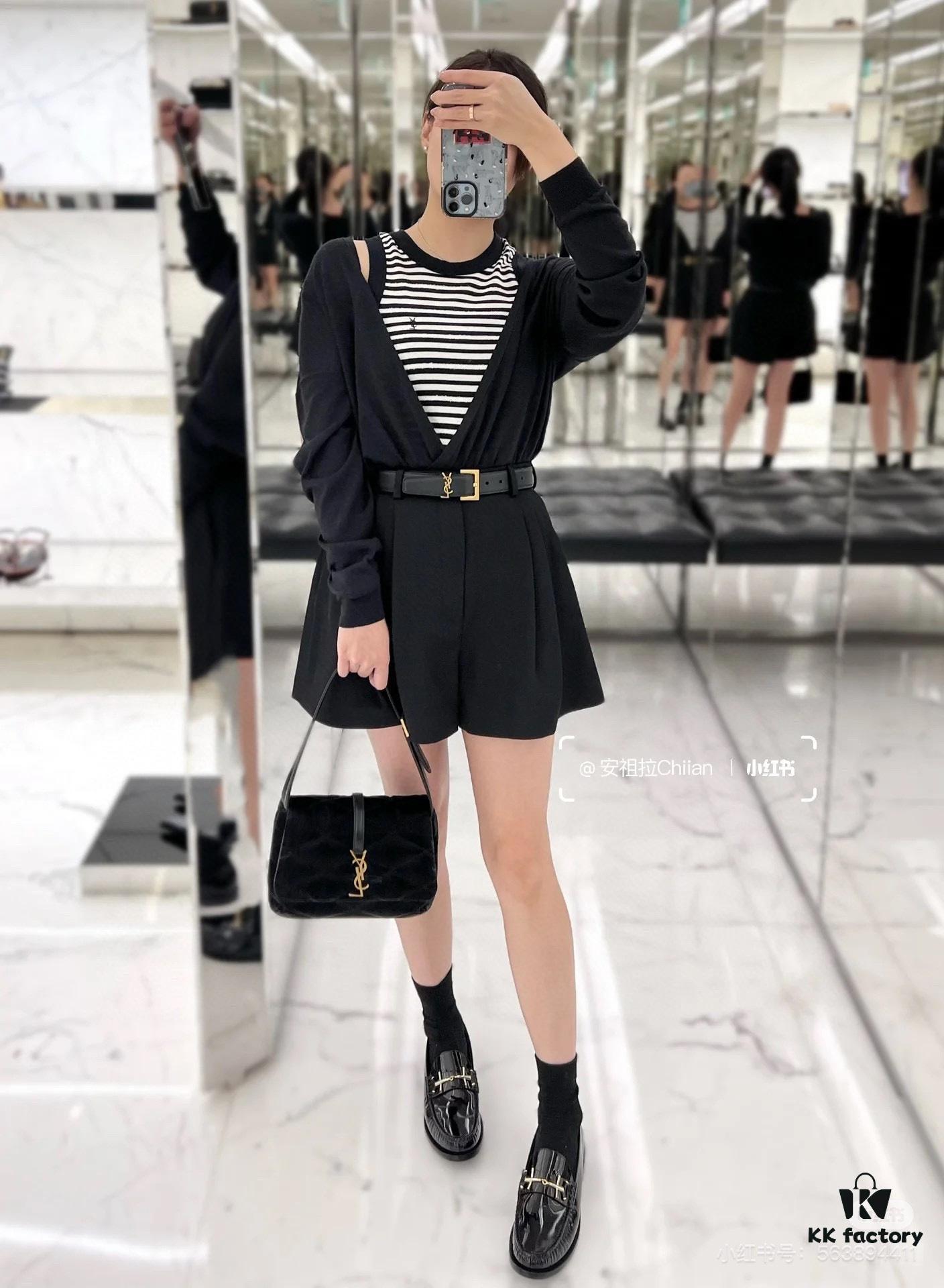 New YSL LE 57 Matelassé Calfskin Diamond Quilted Shoulder Bag with Box