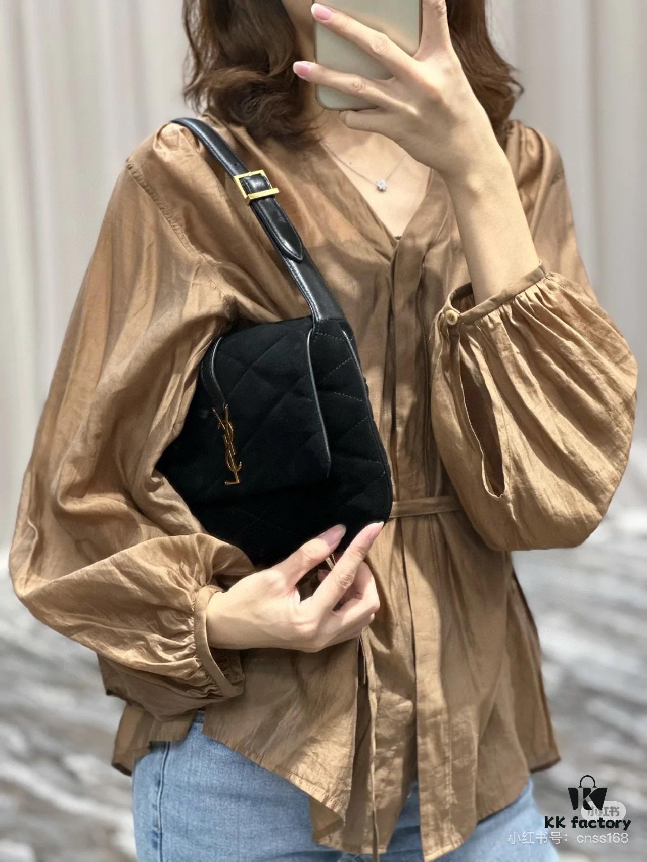 New YSL LE 57 Matelassé Calfskin Diamond Quilted Shoulder Bag with Box