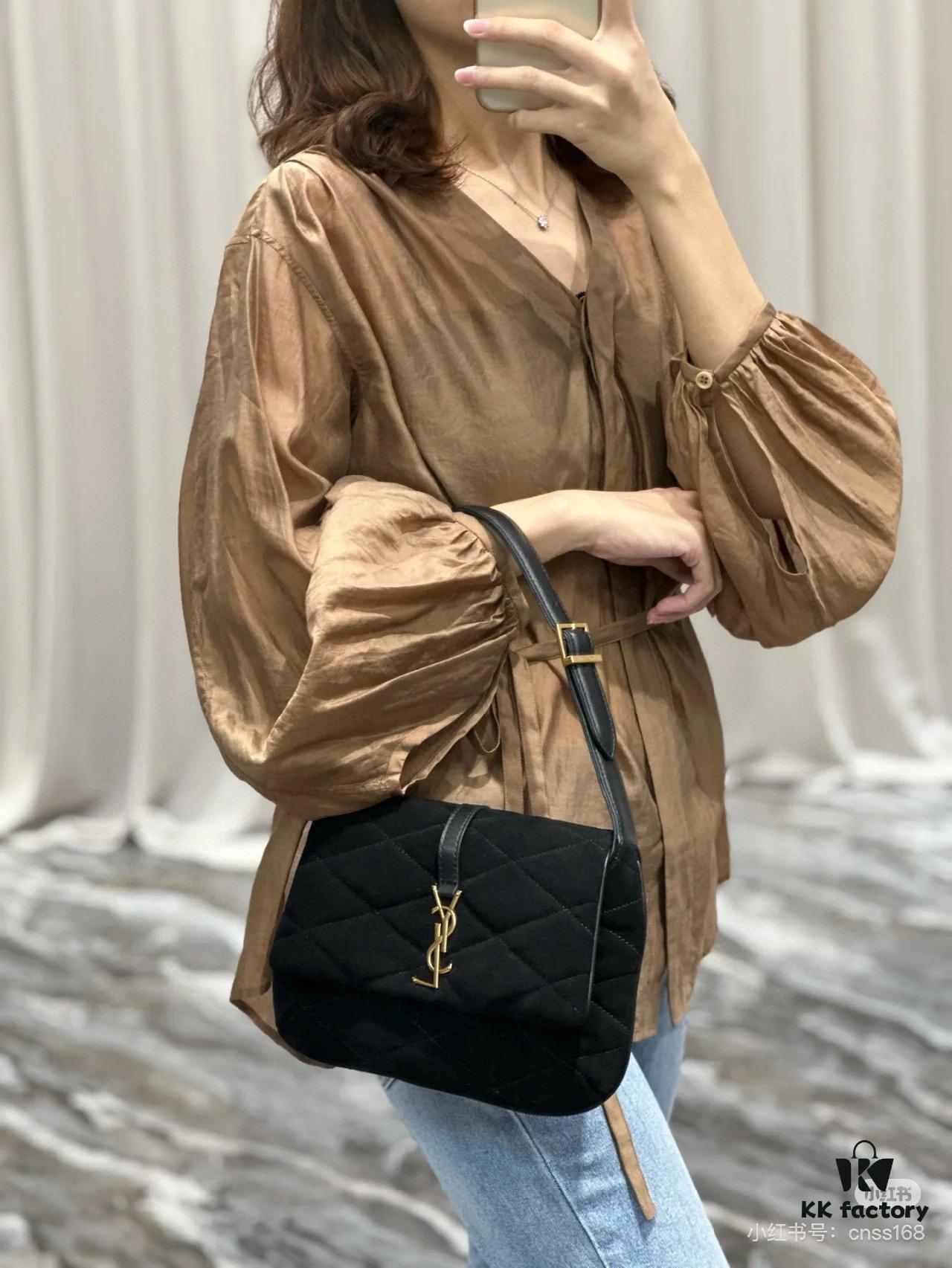 New YSL LE 57 Matelassé Calfskin Diamond Quilted Shoulder Bag with Box