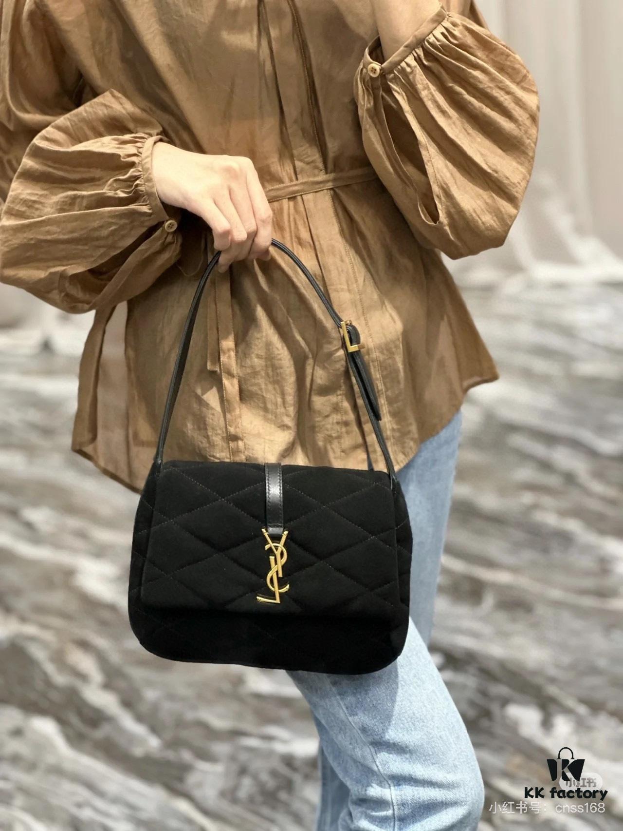 New YSL LE 57 Matelassé Calfskin Diamond Quilted Shoulder Bag with Box