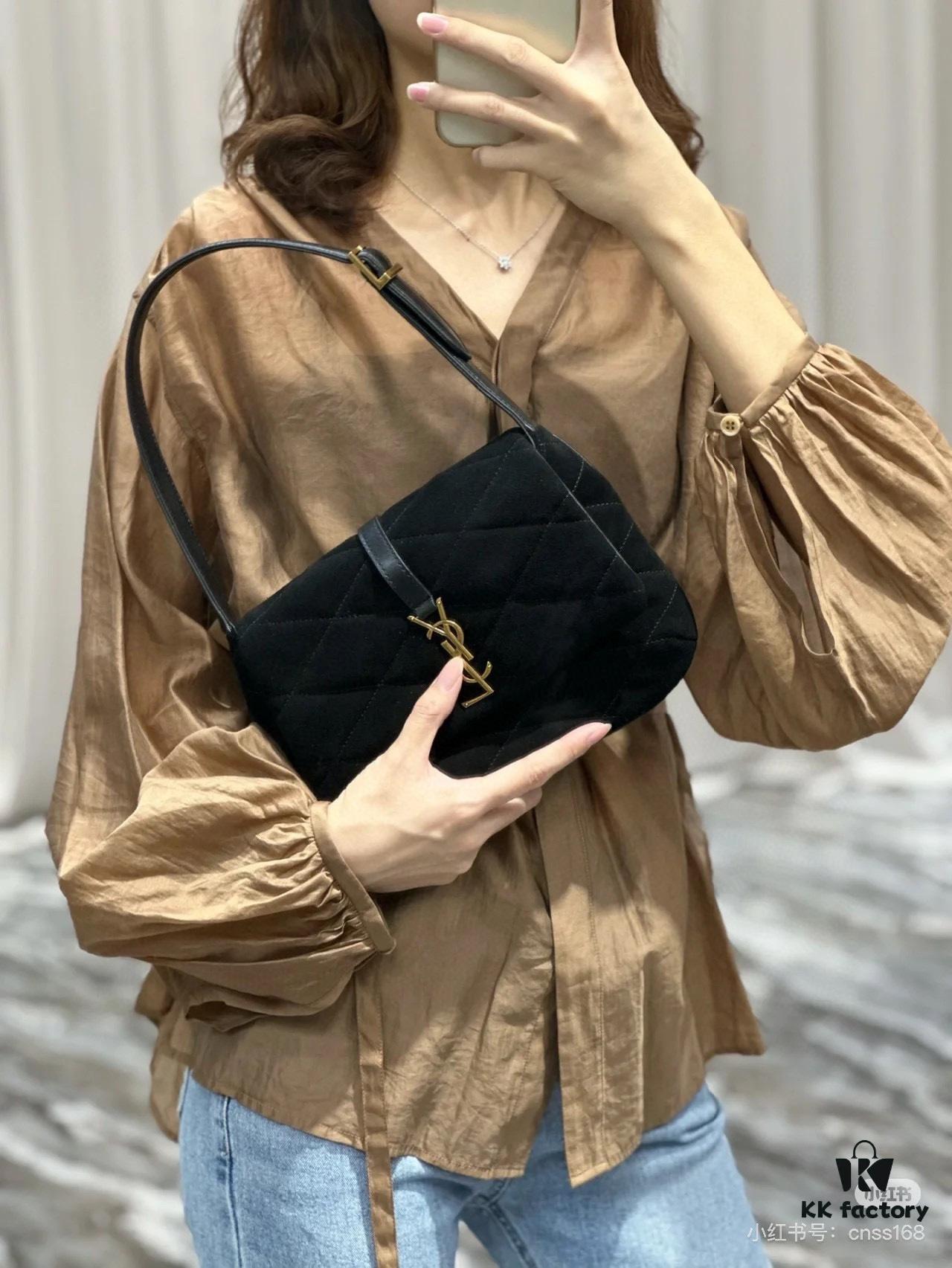 New YSL LE 57 Matelassé Calfskin Diamond Quilted Shoulder Bag with Box