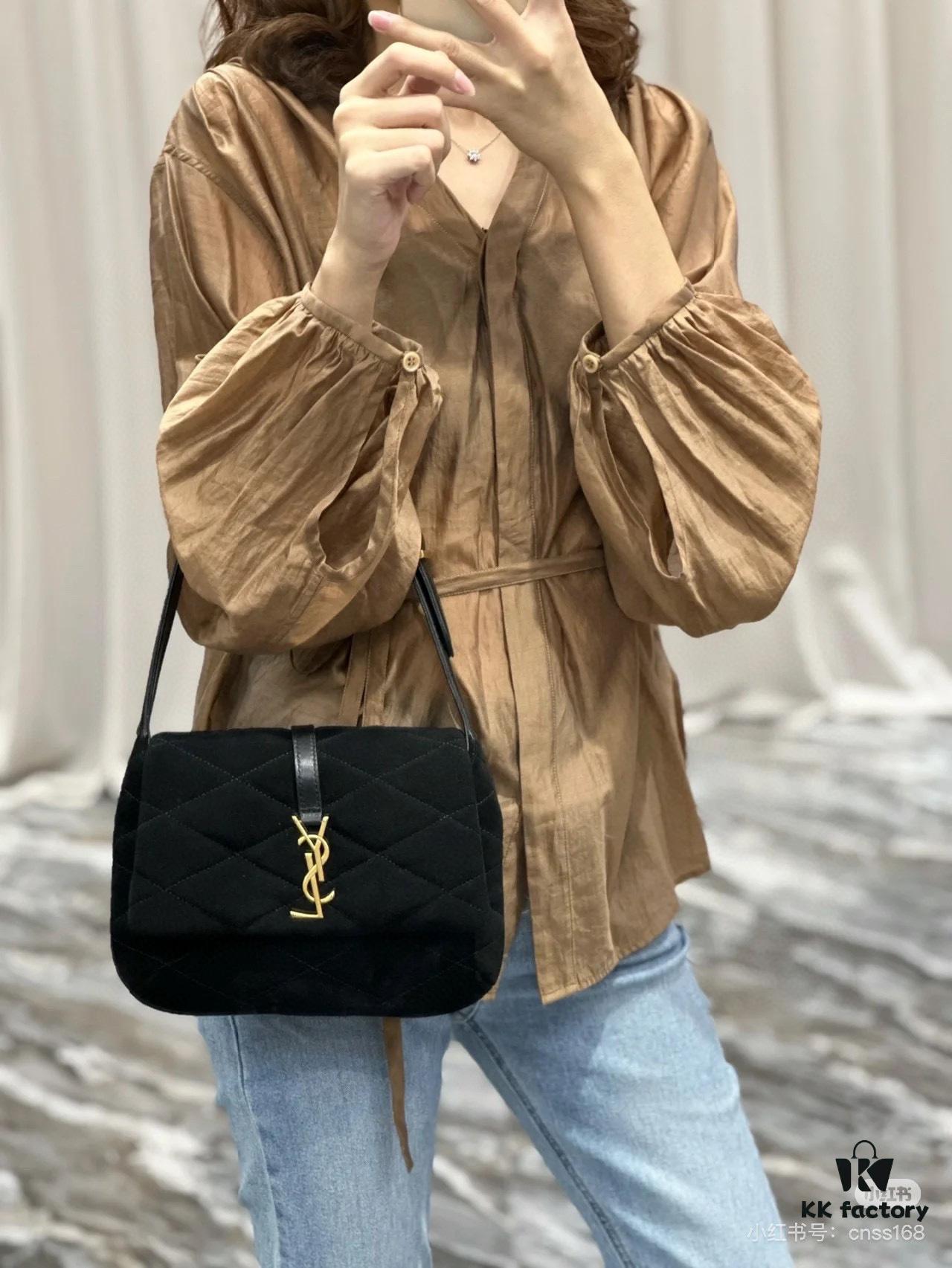 New YSL LE 57 Matelassé Calfskin Diamond Quilted Shoulder Bag with Box