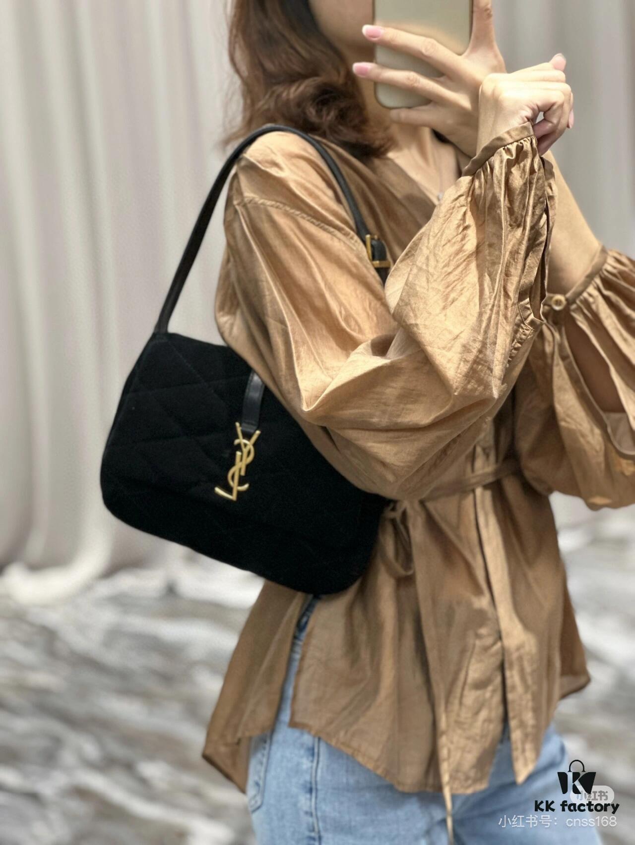 New YSL LE 57 Matelassé Calfskin Diamond Quilted Shoulder Bag with Box