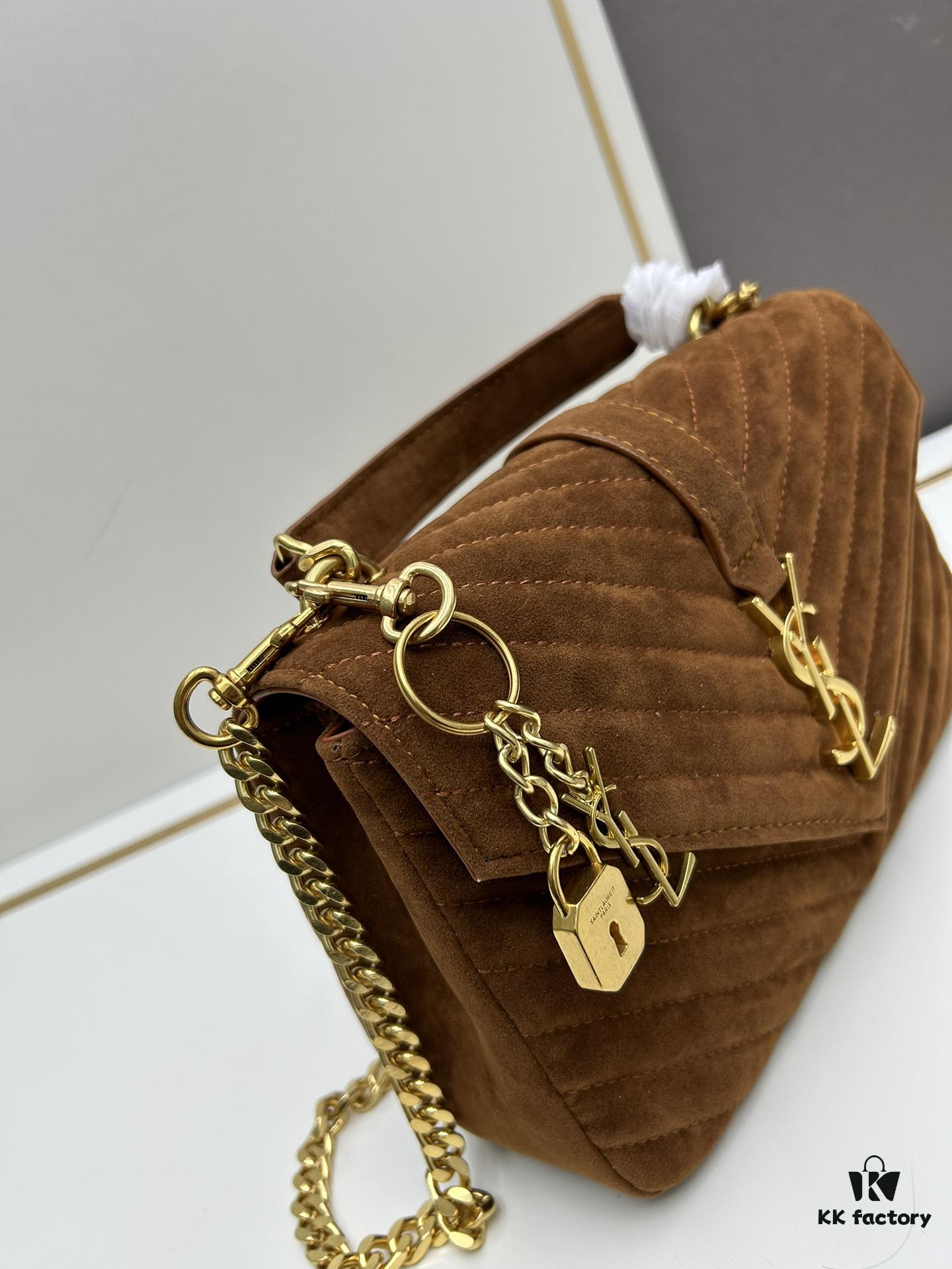 New Arrival with Box ||| Saffiano Leather YSL Saint Laurent V-Logo Sling Bag