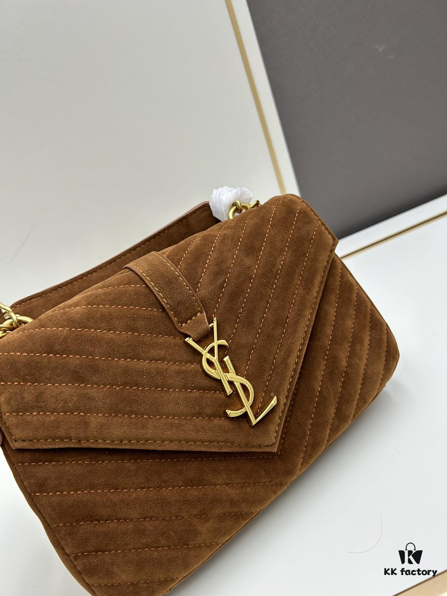 New Arrival with Box ||| Saffiano Leather YSL Saint Laurent V-Logo Sling Bag