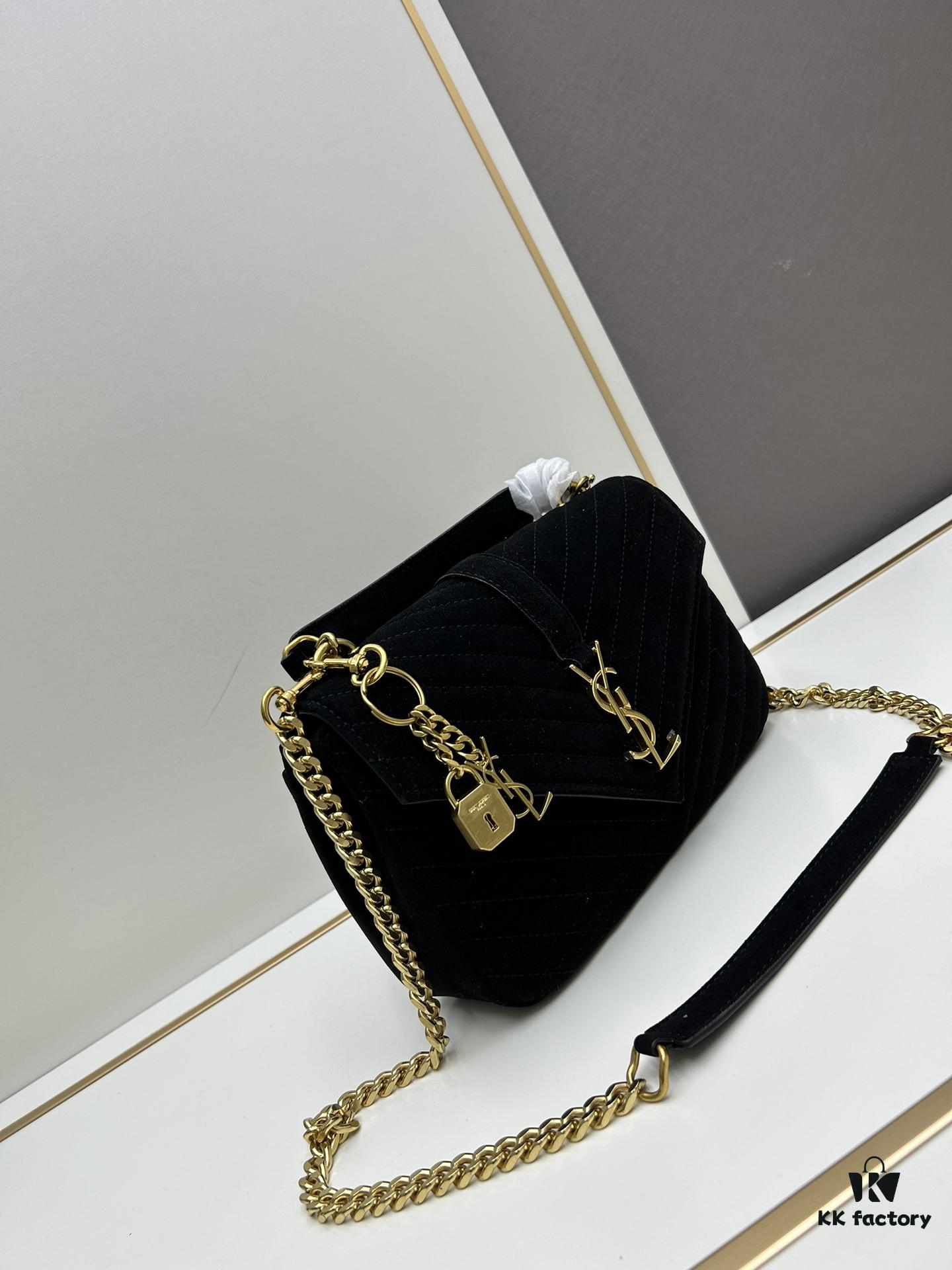 New Arrival with Box ||| Saffiano Leather YSL Saint Laurent V-Logo Sling Bag
