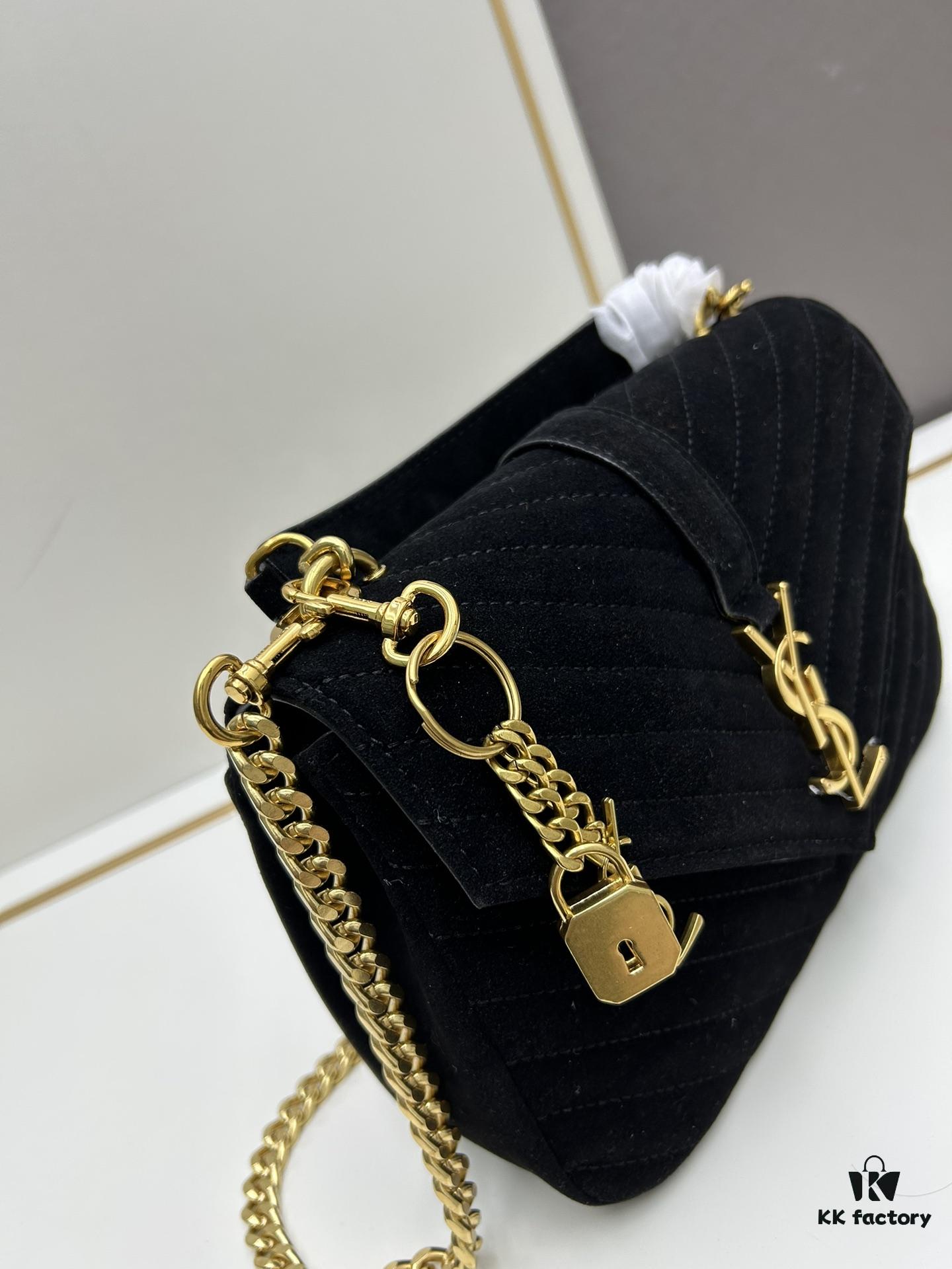 New Arrival with Box ||| Saffiano Leather YSL Saint Laurent V-Logo Sling Bag