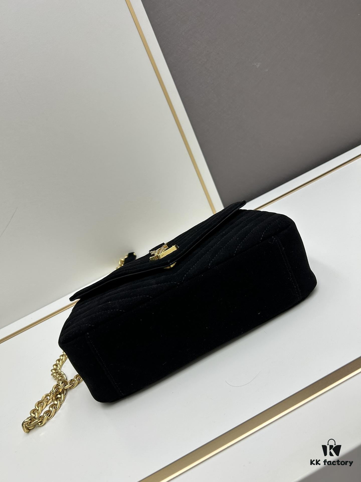New Arrival with Box ||| Saffiano Leather YSL Saint Laurent V-Logo Sling Bag