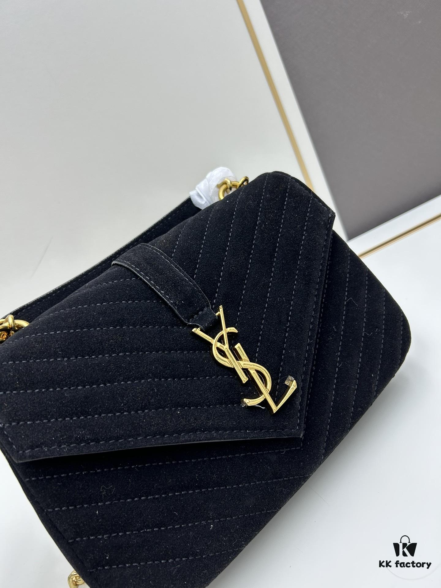 New Arrival with Box ||| Saffiano Leather YSL Saint Laurent V-Logo Sling Bag