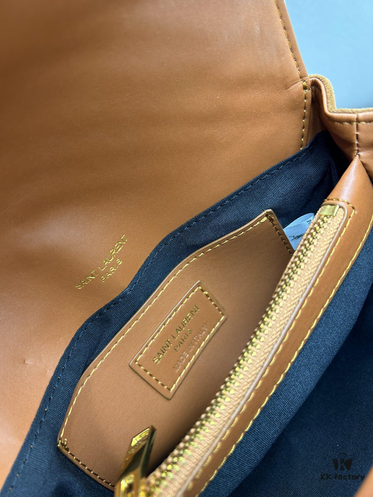 New Arrival with Box ||| Saffiano Leather YSL Saint Laurent V-Logo Sling Bag