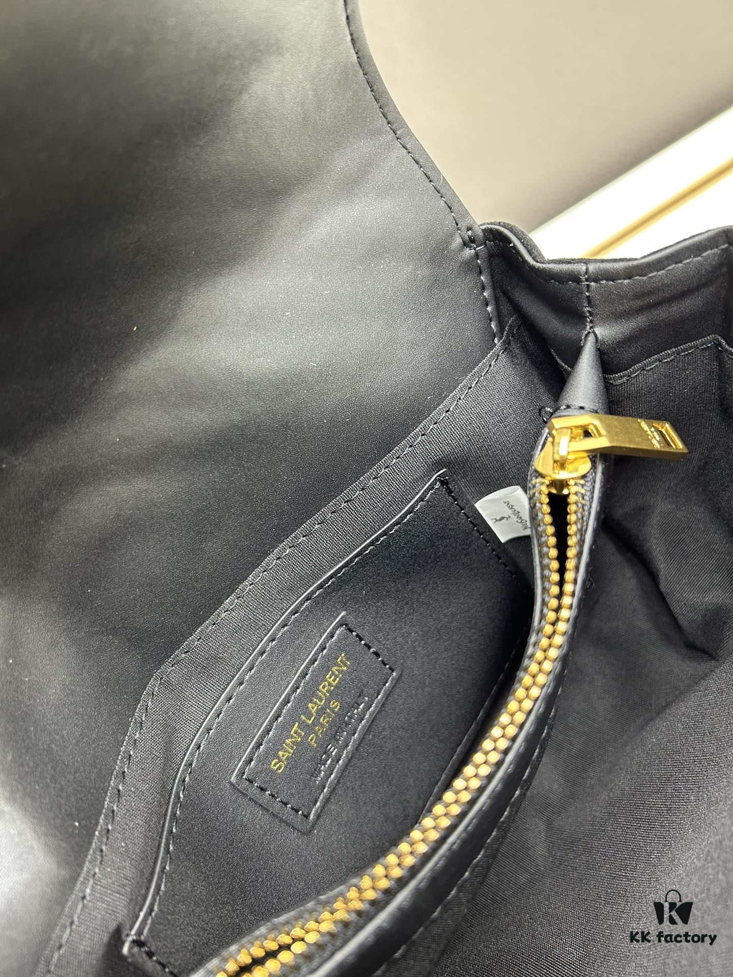 New Arrival with Box ||| Saffiano Leather YSL Saint Laurent V-Logo Sling Bag