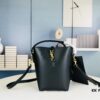 Authentic YSL LE37 Small Bucket Bag in Shiny Black with Gold Hardware, Comes with Box