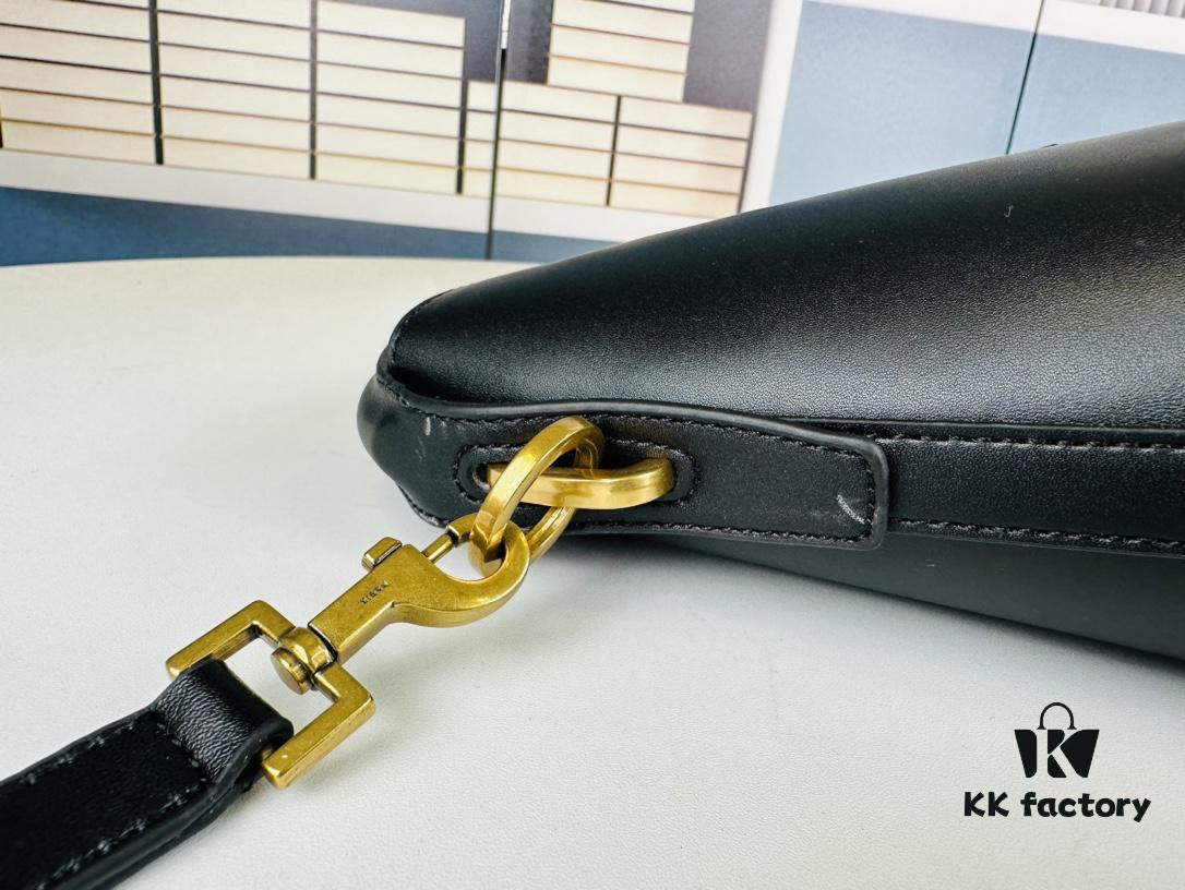 Authentic YSL LE37 Small Bucket Bag in Shiny Black with Gold Hardware, Comes with Box