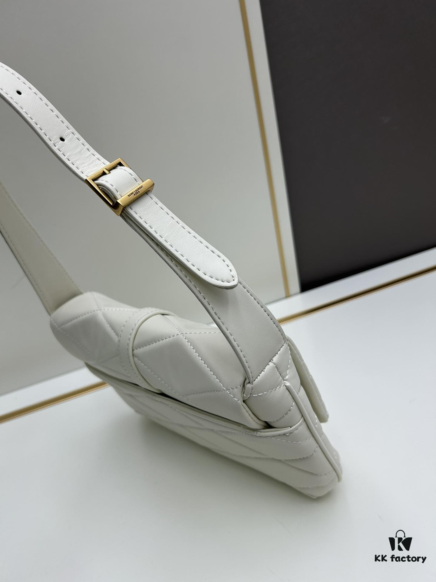 New Arrival with Box 💰 From Rosé's Back View, See How Beautiful the YSL Trapezoid Shoulder Bag Is! ||| Gold Logo + Diamond Quilting Trapezoidal Silhouette