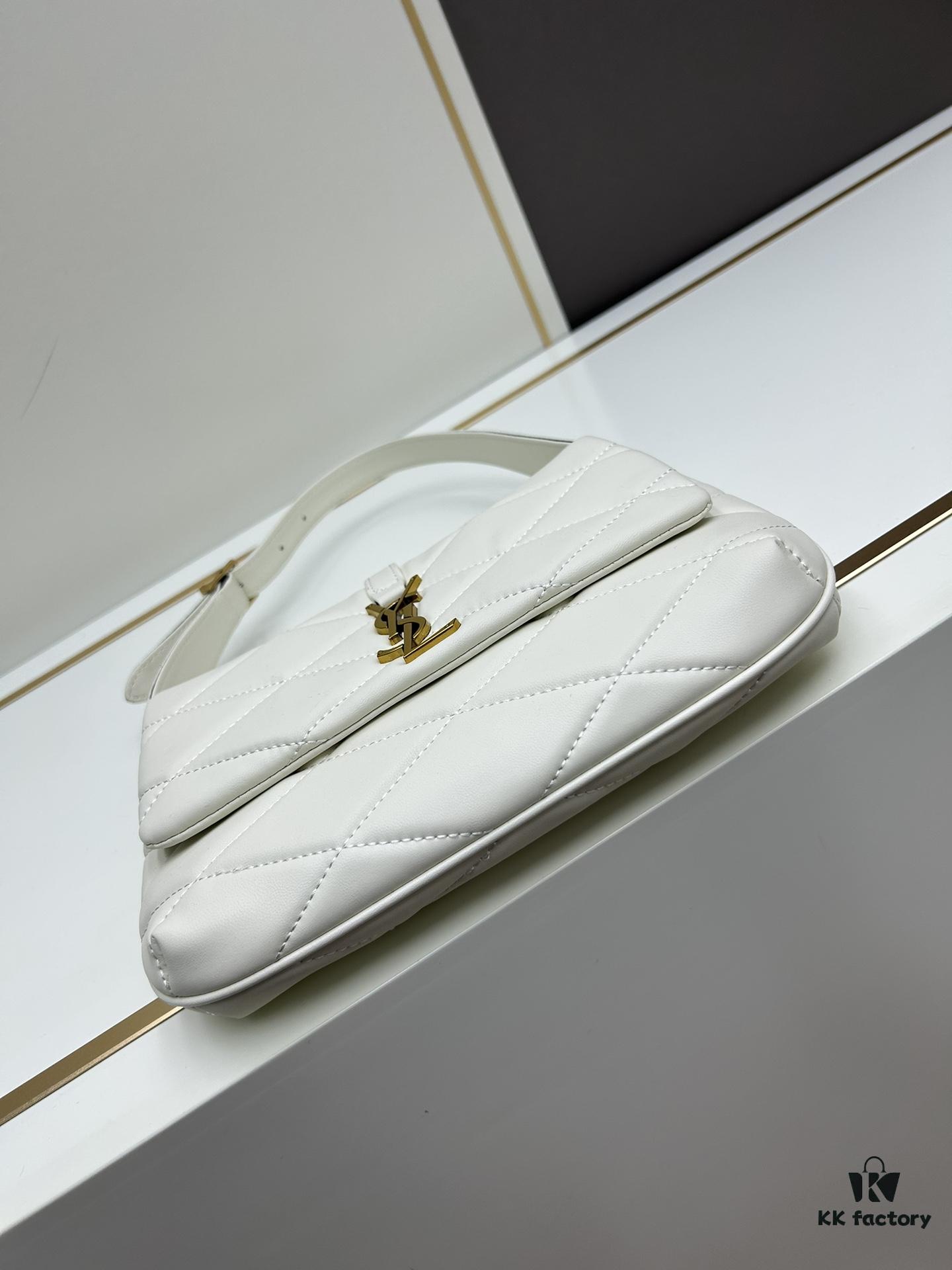 New Arrival with Box 💰 From Rosé's Back View, See How Beautiful the YSL Trapezoid Shoulder Bag Is! ||| Gold Logo + Diamond Quilting Trapezoidal Silhouette