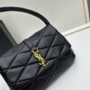 New Arrival with Box 💰 From Rosé's Back View, See How Beautiful the YSL Trapezoid Shoulder Bag Is! ||| Gold Logo + Diamond Quilted Trapezoidal Silhouette