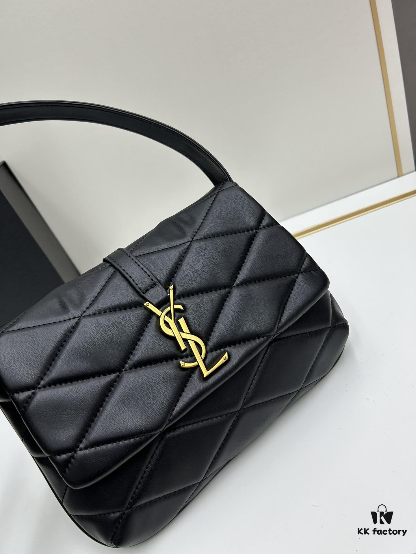 New Arrival with Box 💰 From Rosé's Back View, See How Beautiful the YSL Trapezoid Shoulder Bag Is! ||| Gold Logo + Diamond Quilted Trapezoidal Silhouette