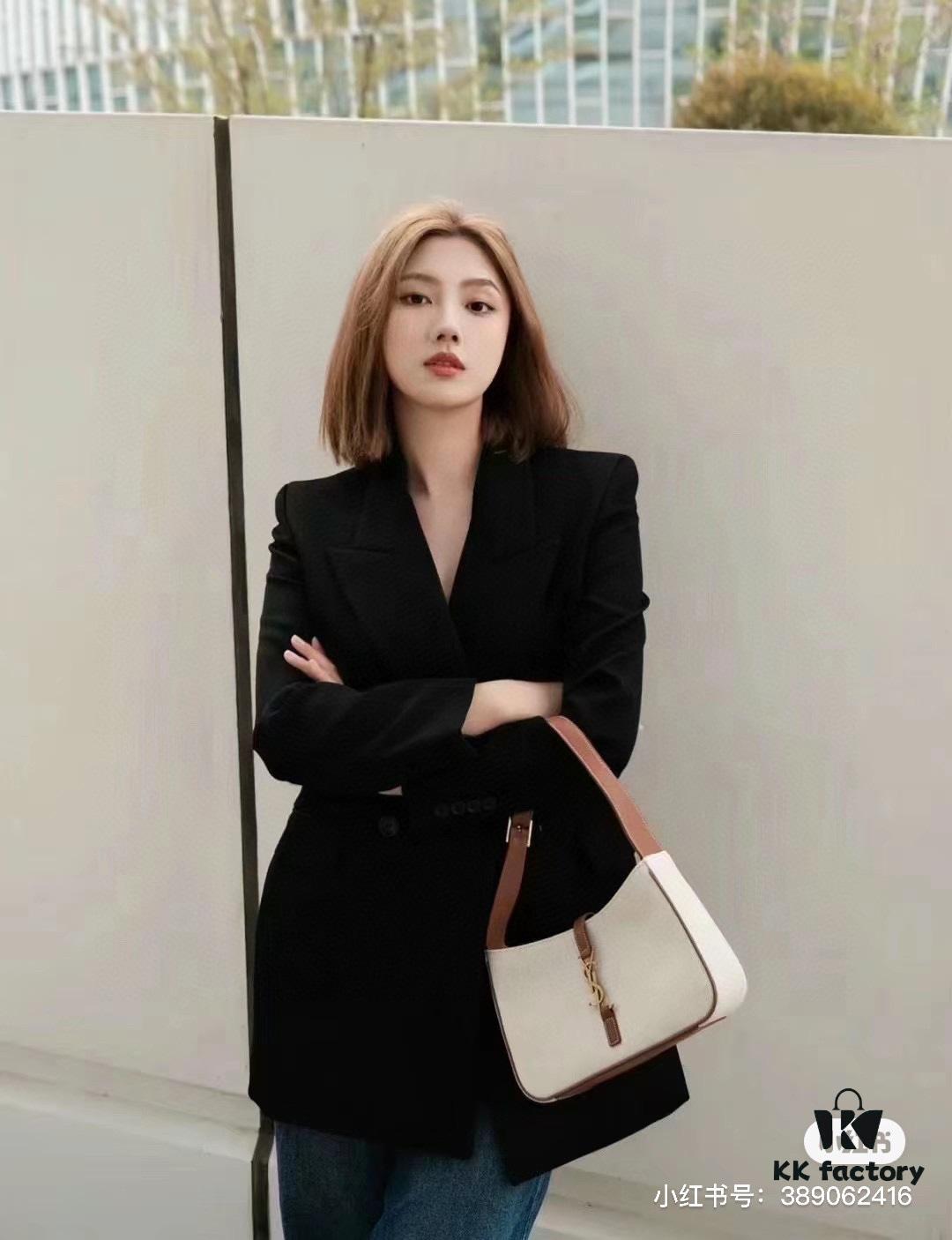 New YSL Saint Laurent Canvas Shoulder Bag with Box | First Canvas Edition Inspired by 70s Retro Design | Rive Gauche Style