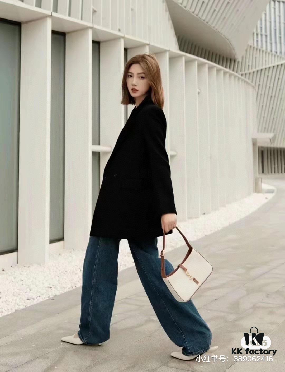 New YSL Saint Laurent Canvas Shoulder Bag with Box | First Canvas Edition Inspired by 70s Retro Design | Rive Gauche Style