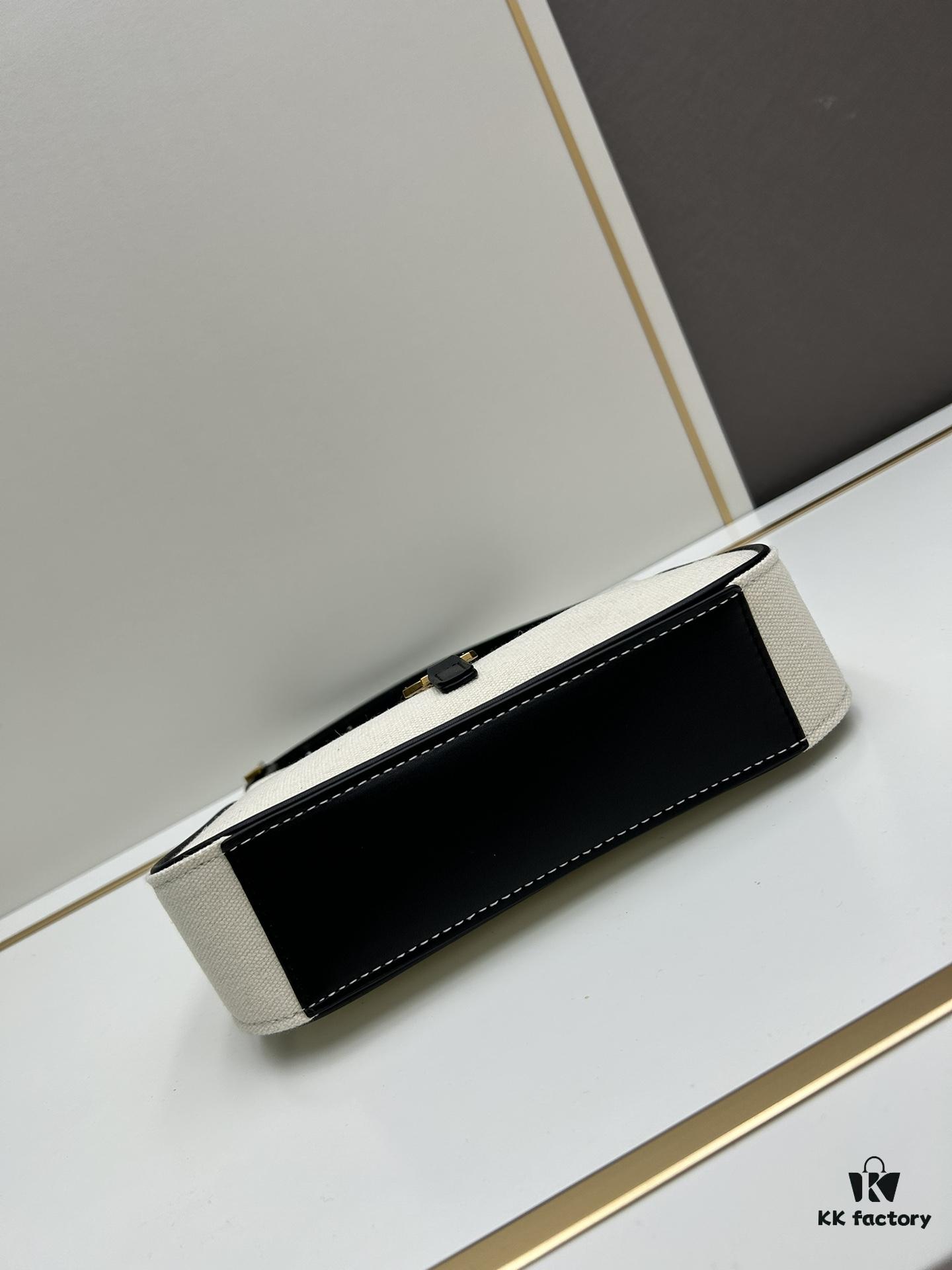 New YSL Saint Laurent Canvas Shoulder Bag with Box, Inspired by 1970s Retro Design and Rive Gauche Spirit