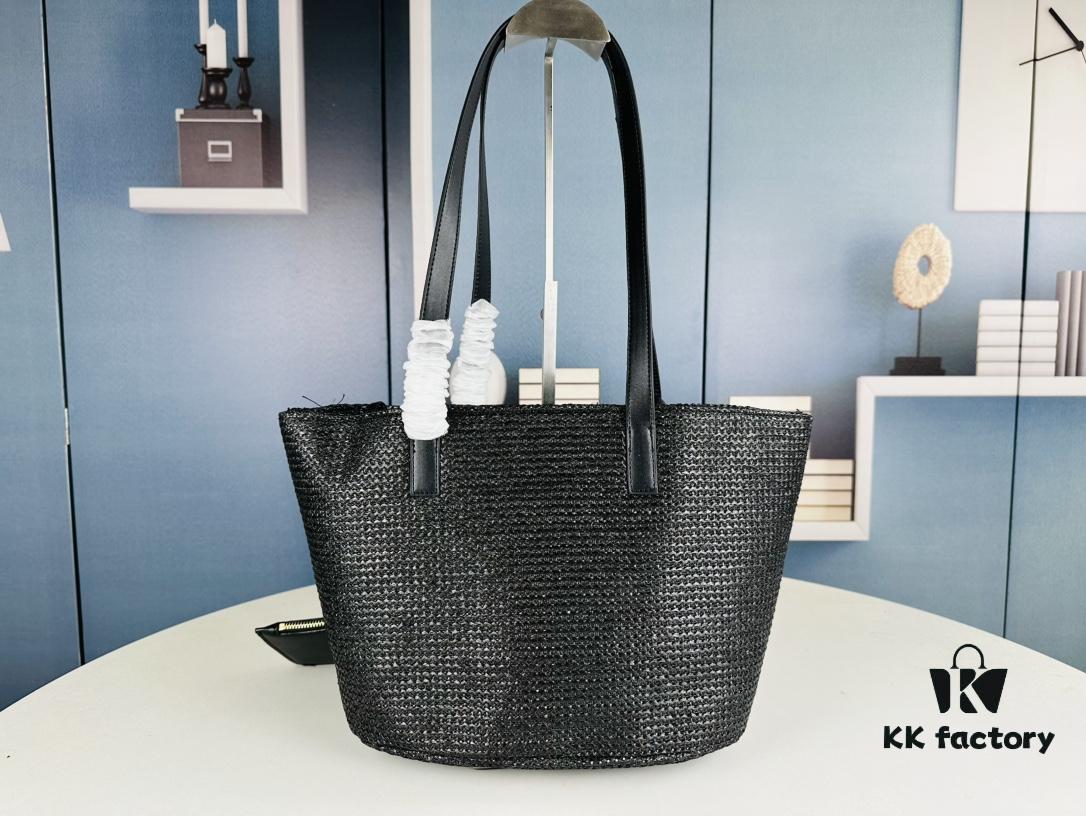 New YSL Straw Tote Shopping Bag