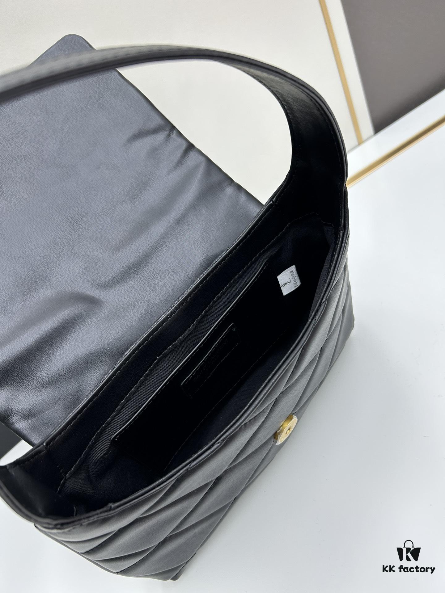 New Arrival with Box 💰 From Rosé's Back View, See How Beautiful the YSL Trapezoid Shoulder Bag Is! ||| Gold Logo + Diamond Quilted Trapezoidal Silhouette