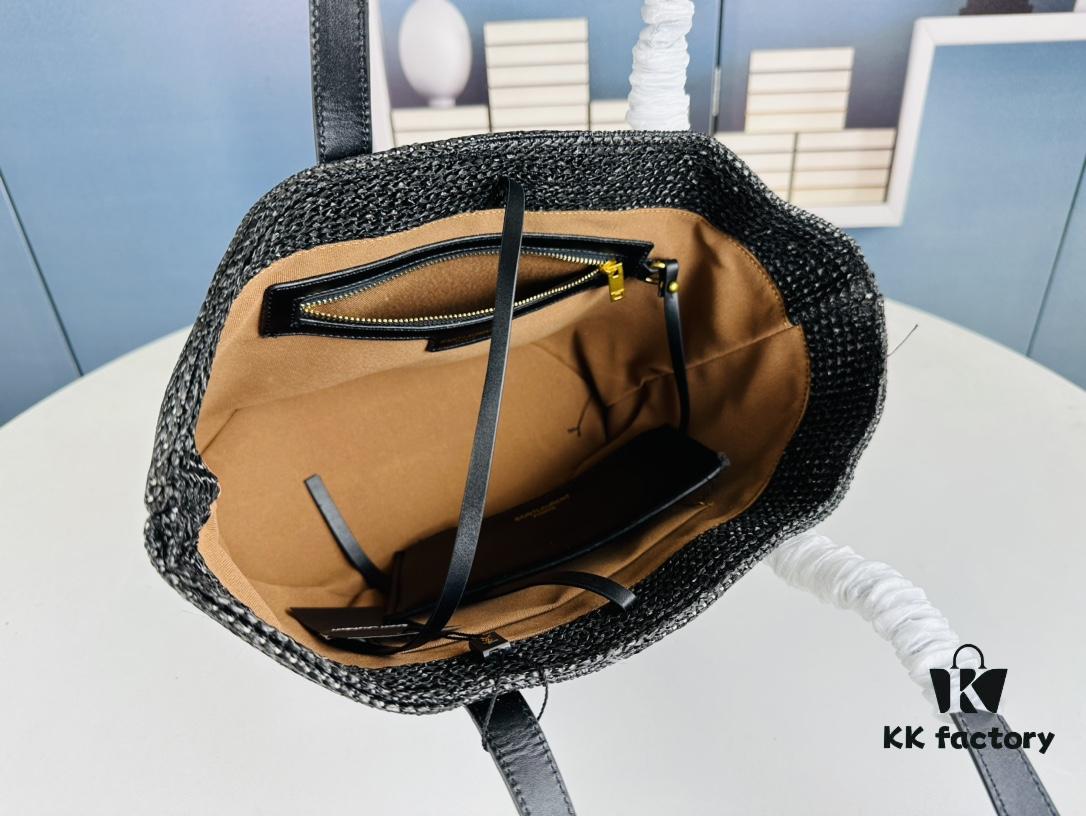 New YSL Straw Tote Shopping Bag