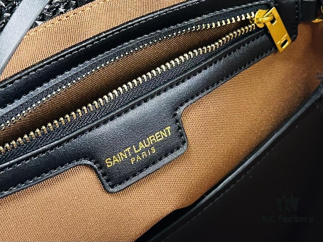 New YSL Straw Tote Shopping Bag