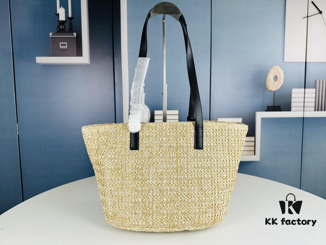 New YSL Straw Tote Shopping Bag