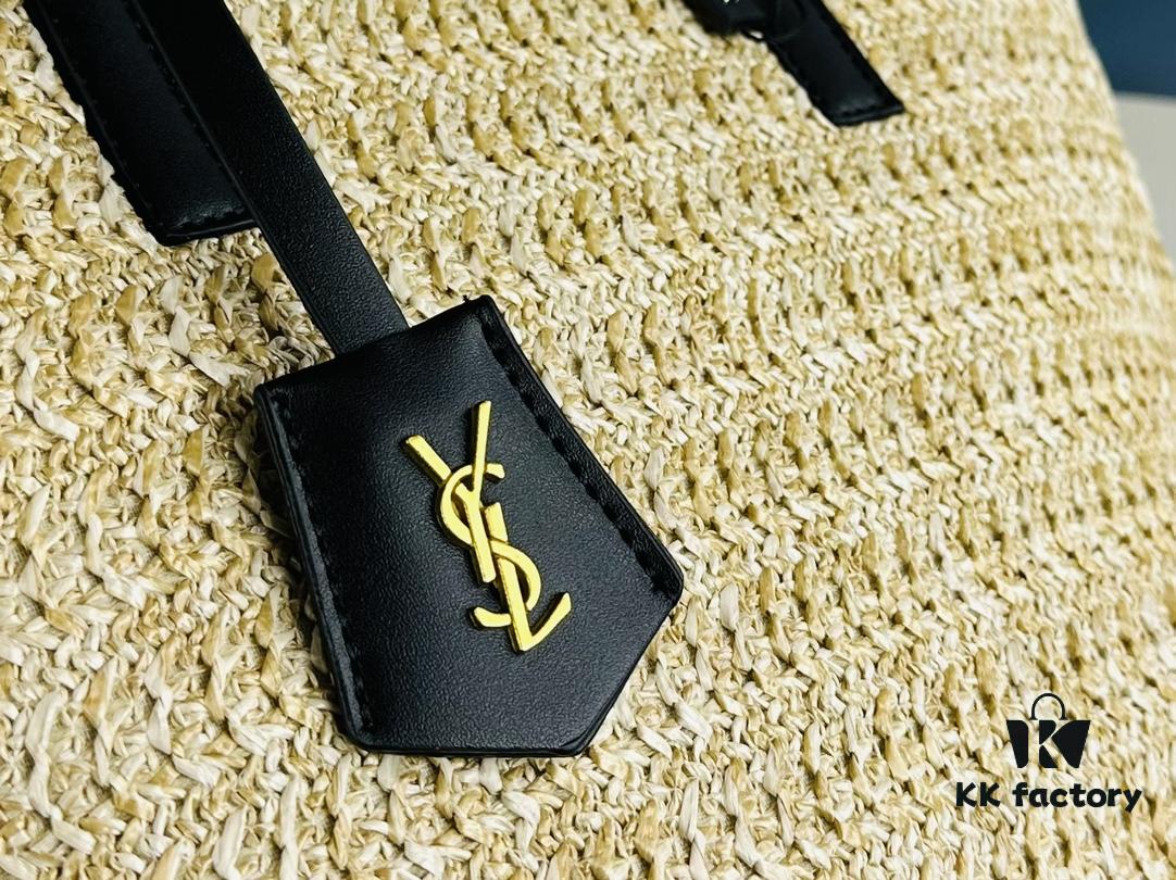New YSL Straw Tote Shopping Bag