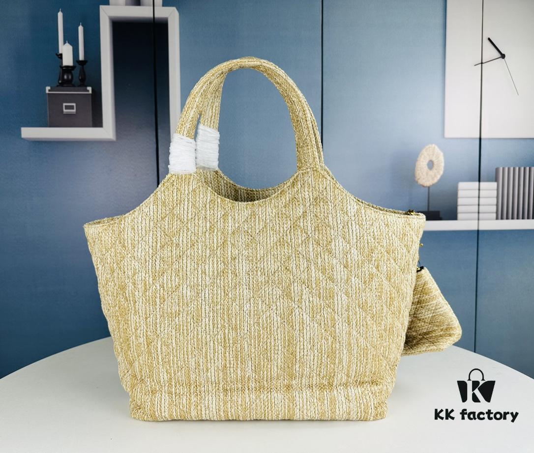 New YSL Oversized Logo Quilted Tote Bag