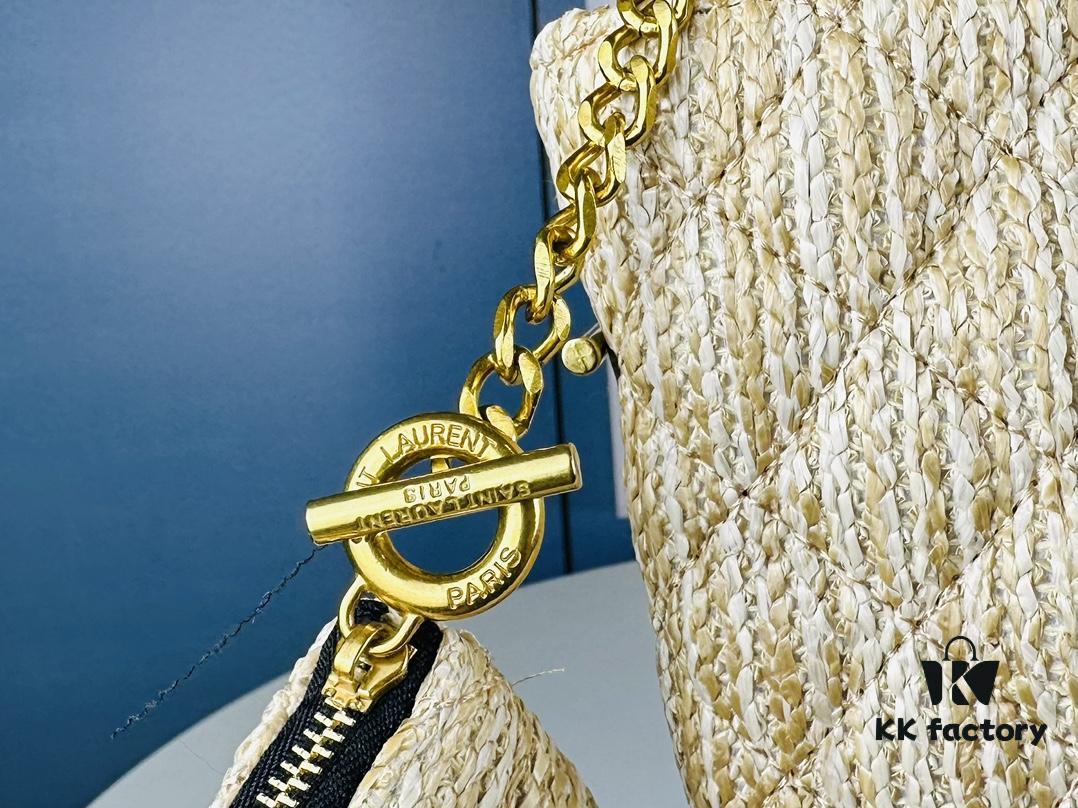 New YSL Oversized Logo Quilted Tote Bag