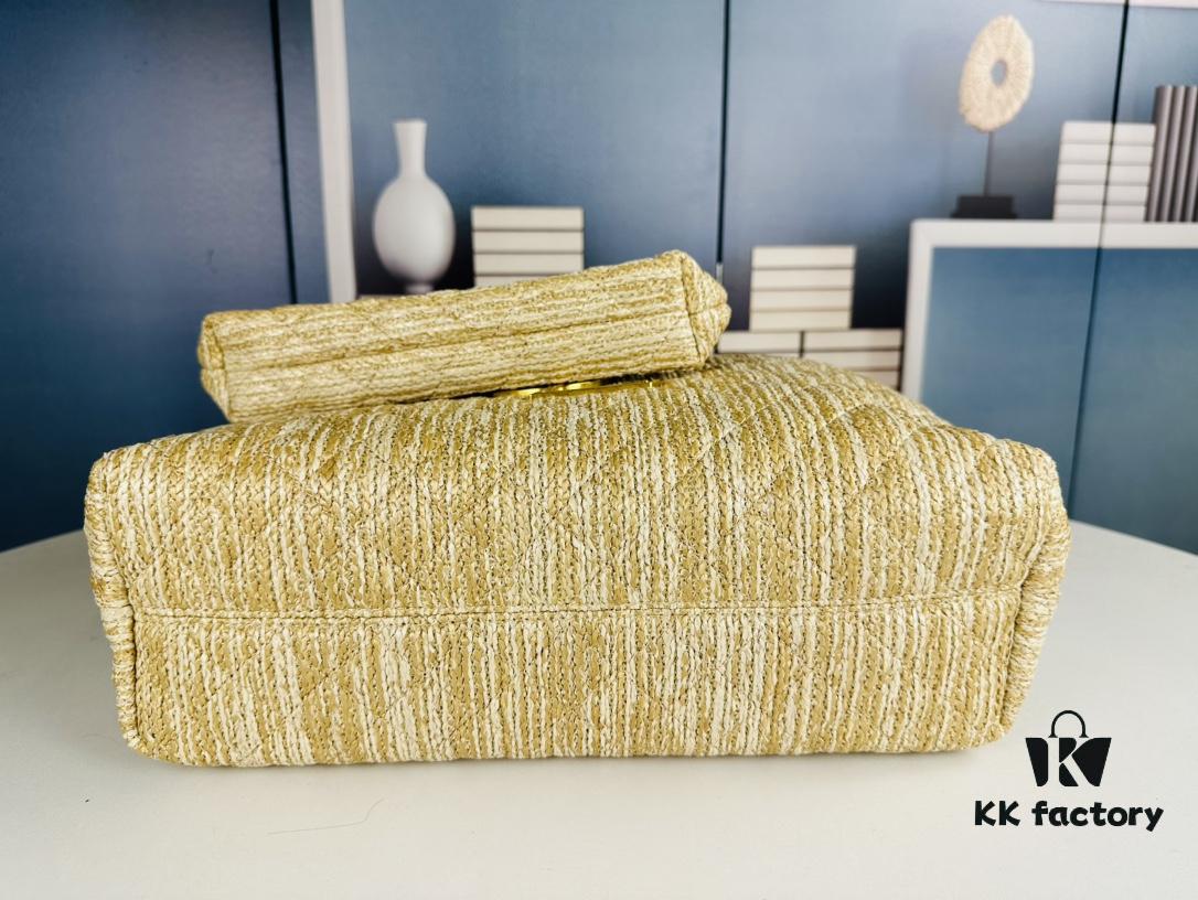 New YSL Oversized Logo Quilted Tote Bag