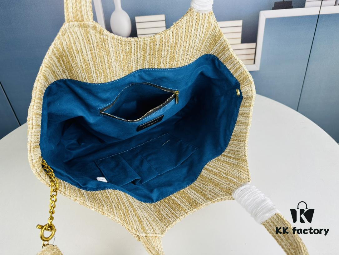 New YSL Oversized Logo Quilted Tote Bag