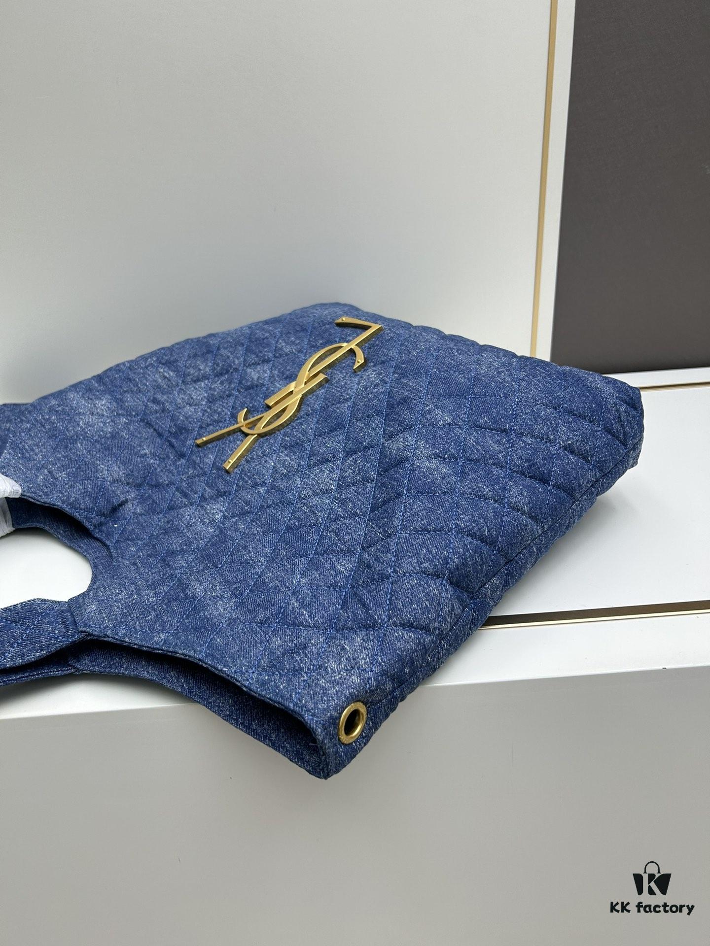 New Arrival YSL Shopping Bag is Amazing! Beautiful Blue Denim with Huge Capacity and Latest Trend