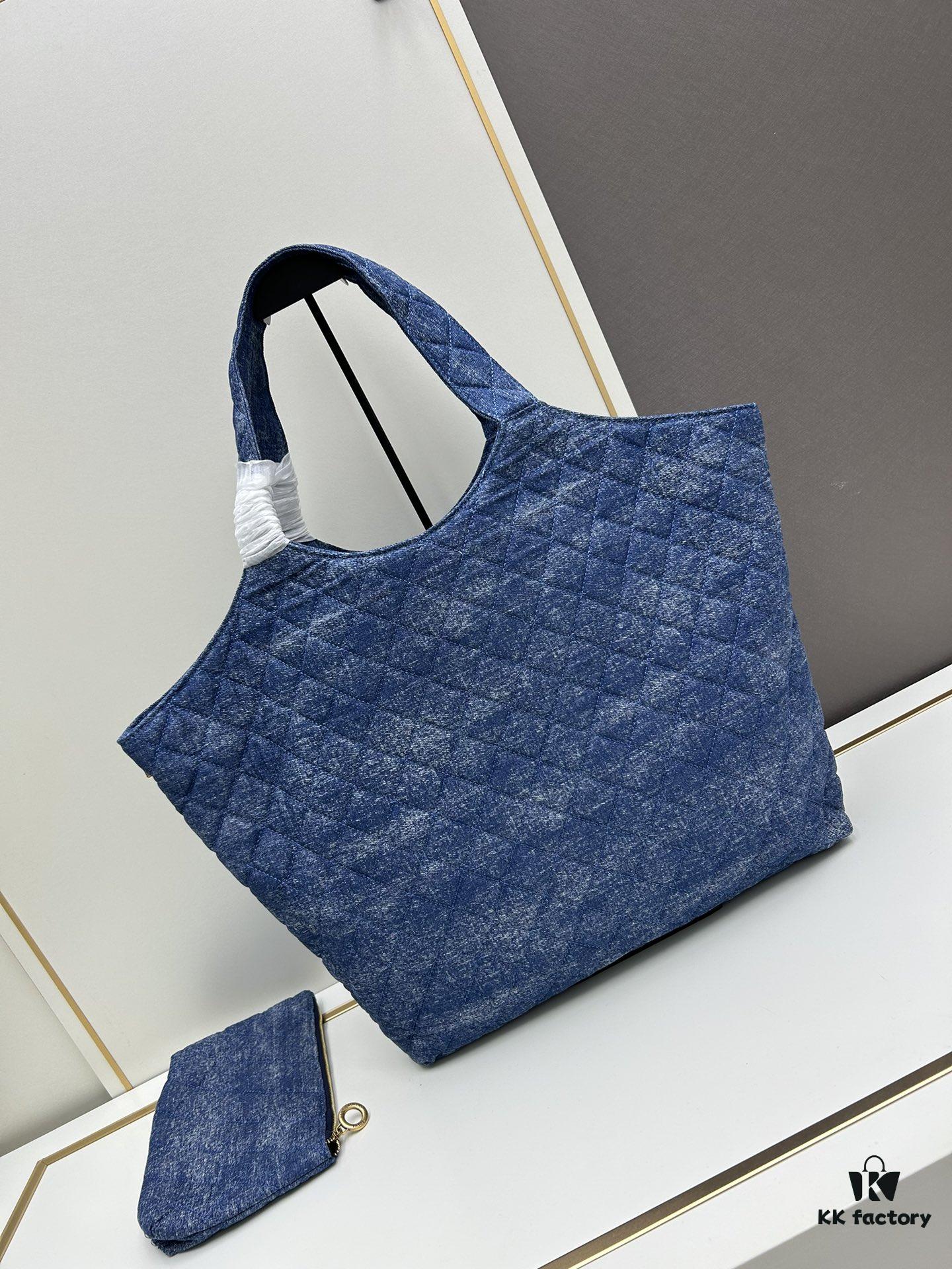 New Arrival YSL Shopping Bag is Amazing! Beautiful Blue Denim with Huge Capacity and Latest Trend