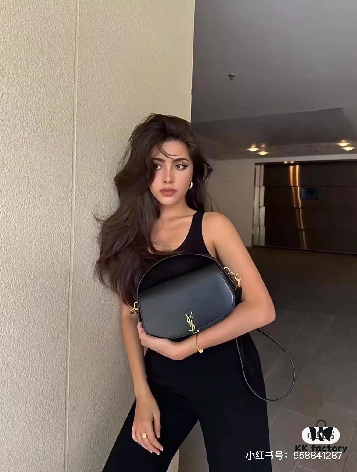 New Arrival with Box 💰 Cool & Chic! YSL 2024 Voltair Box Leather Crossbody Bag