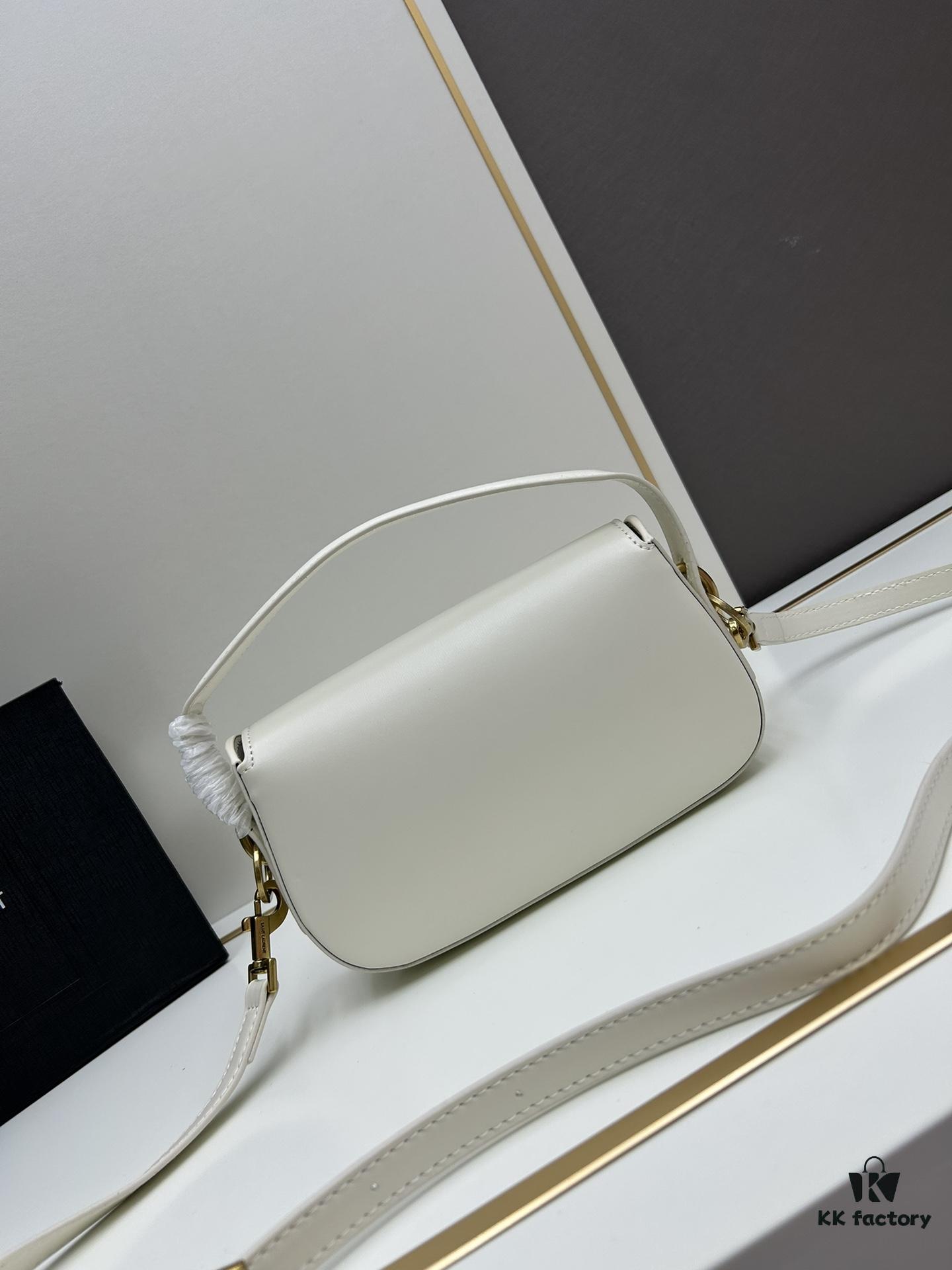 New Arrival with Box 💰 Cool and Chic! YSL 2024 Voltair Box Leather Crossbody Bag