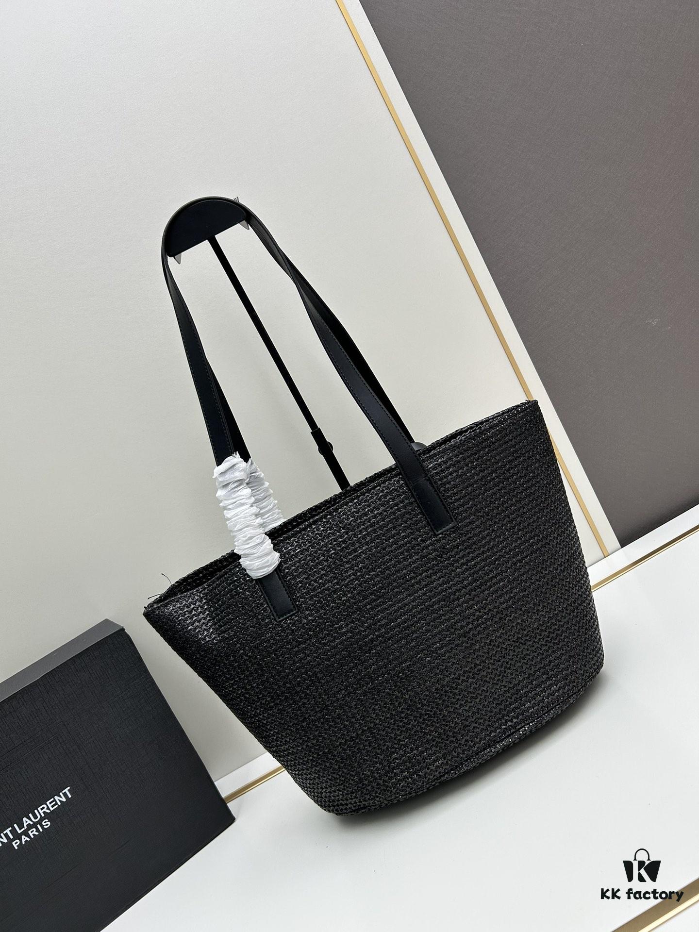 New YSL Straw Tote Shopping Bag