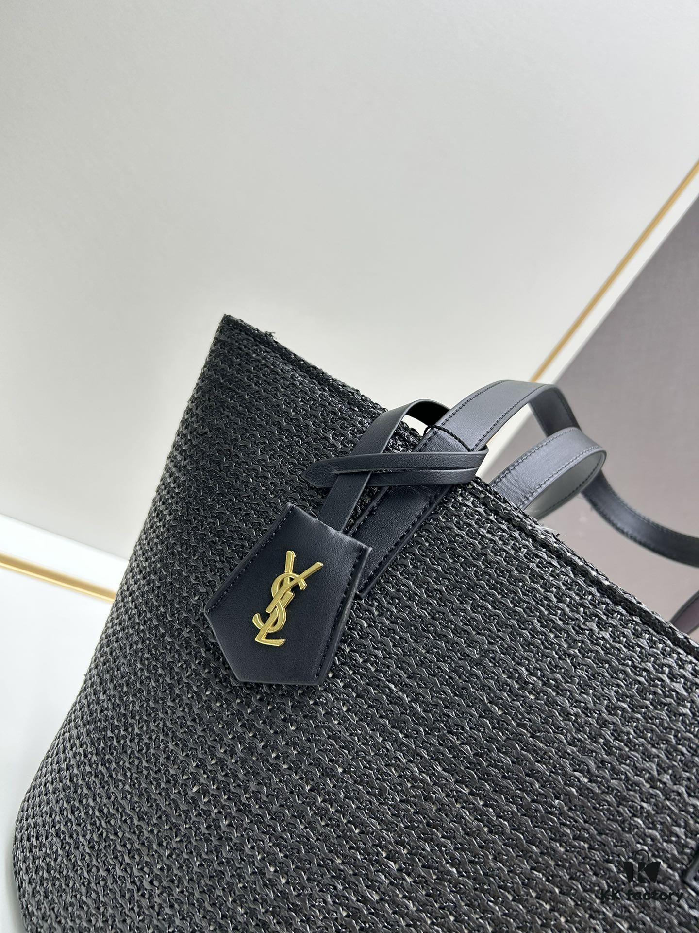 New YSL Straw Tote Shopping Bag