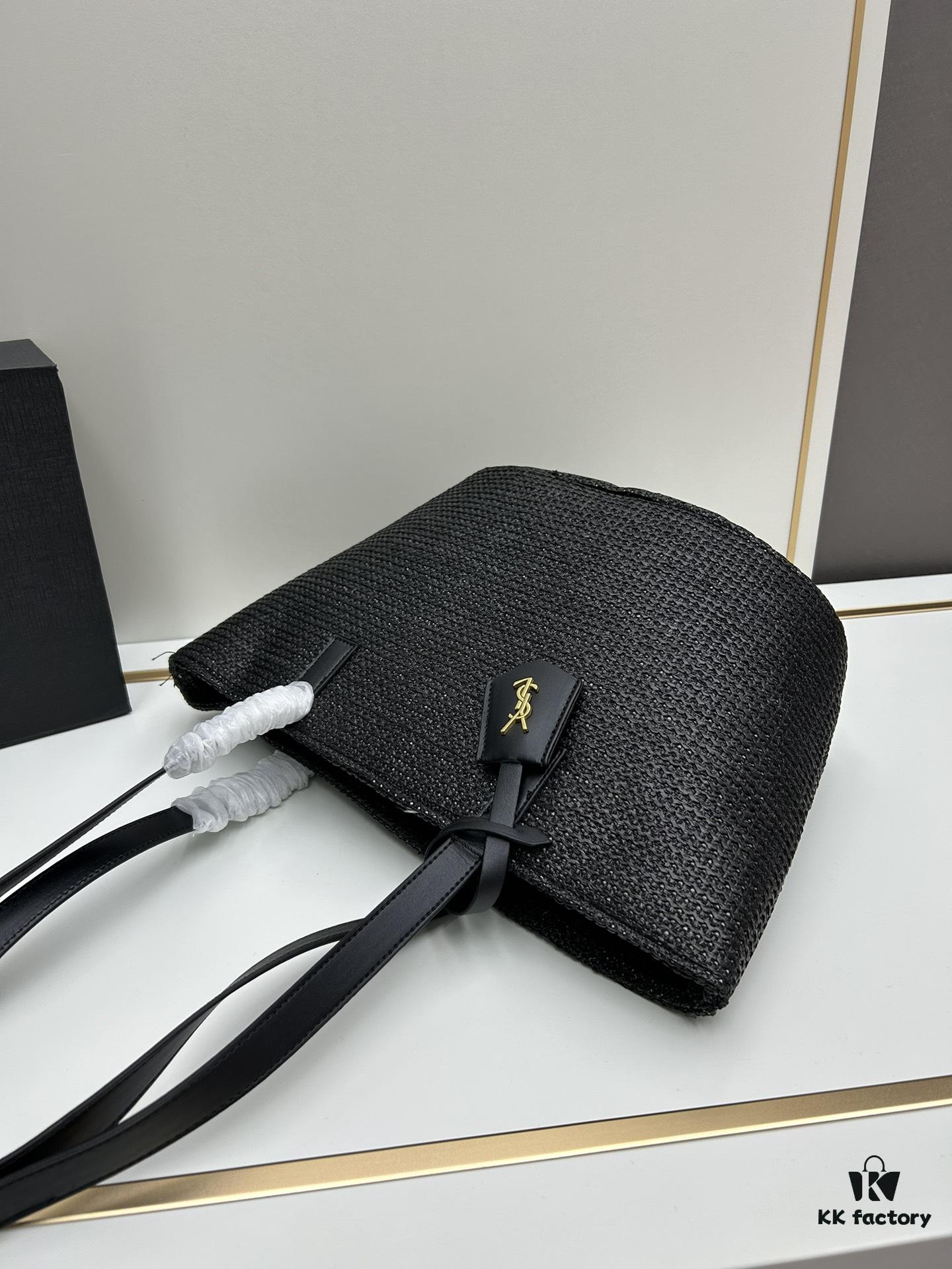 New YSL Straw Tote Shopping Bag