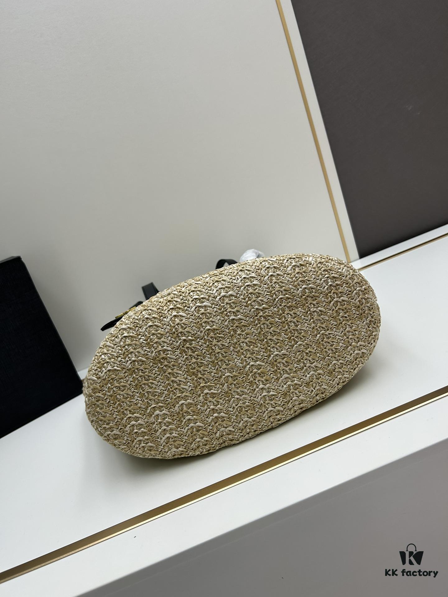 New YSL Straw Tote Shopping Bag