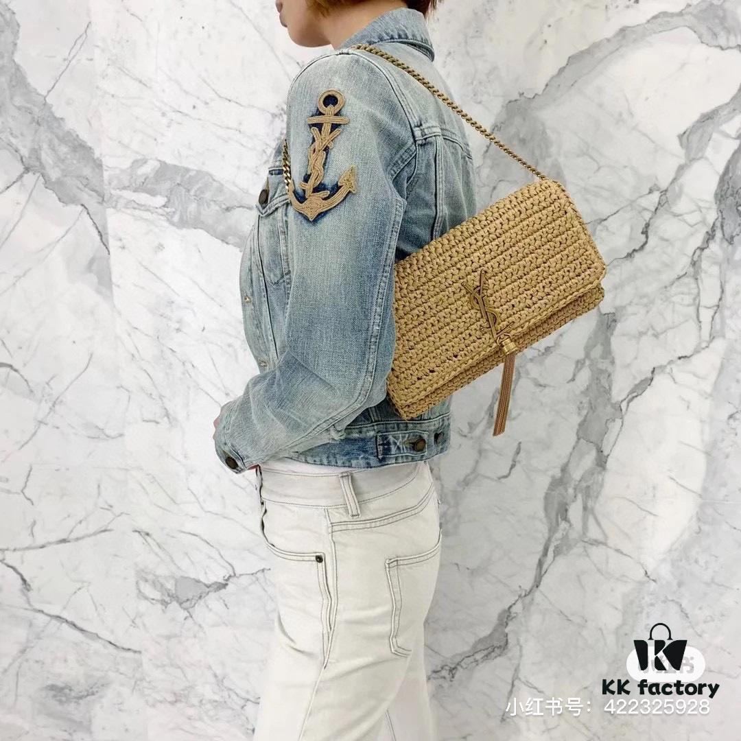 Bestseller YSL New Raffia Woven Tassel Bag! Summer Beach Joy