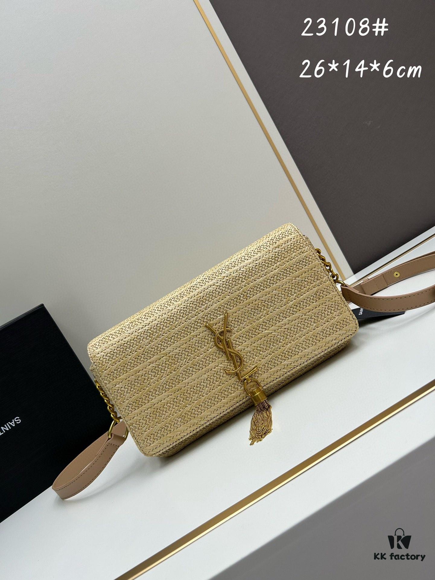 Bestseller YSL New Raffia Woven Tassel Bag! Summer Beach Joy