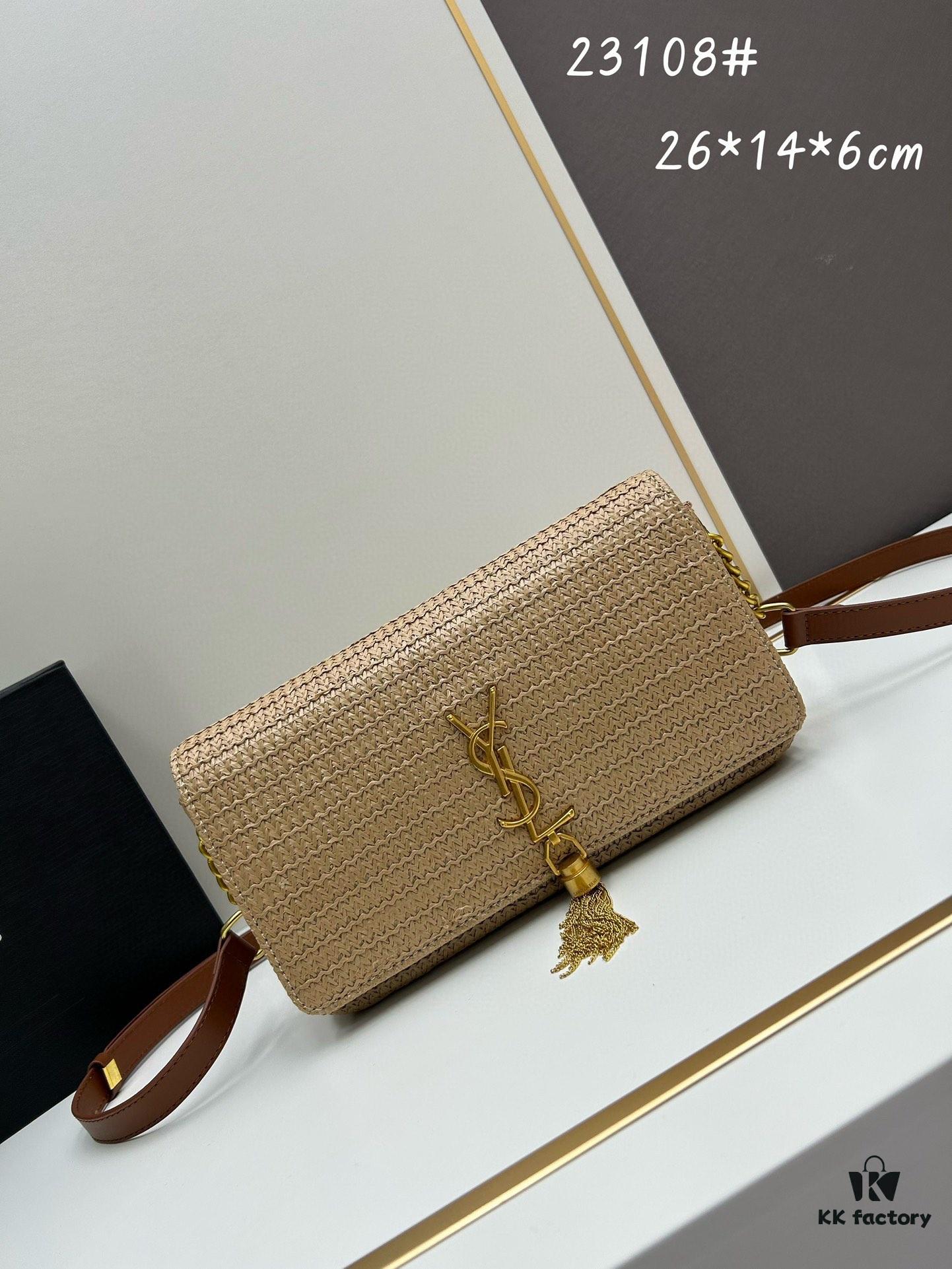 Bestseller YSL New Raffia Woven Tassel Bag! Summer Beach Joy