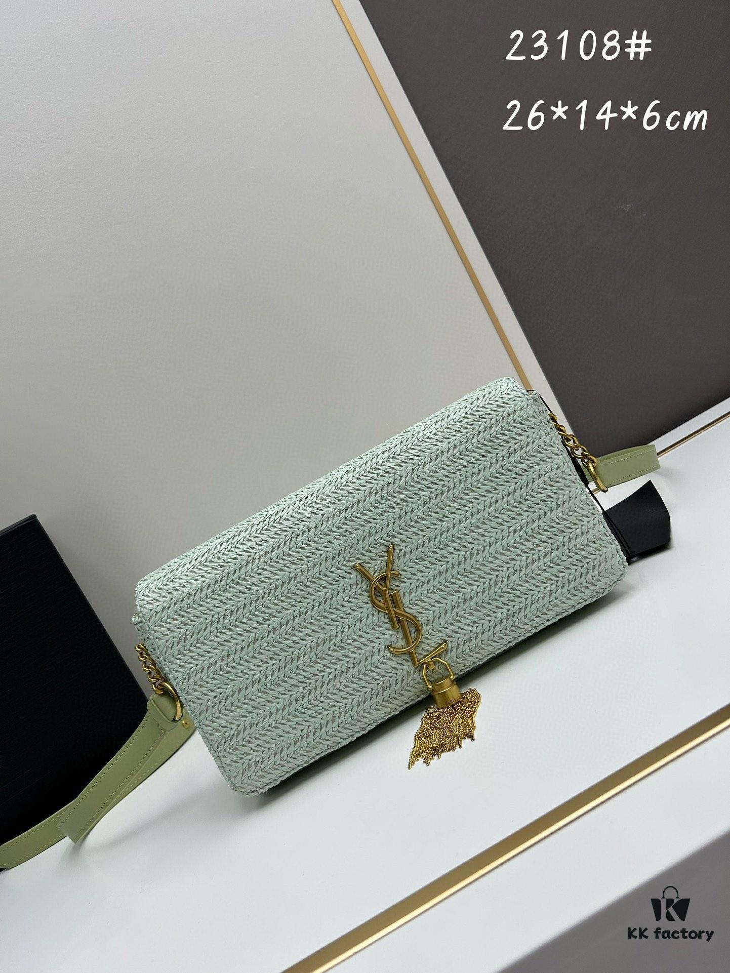 Bestseller YSL New Raffia Woven Tassel Bag! Summer Beach Joy