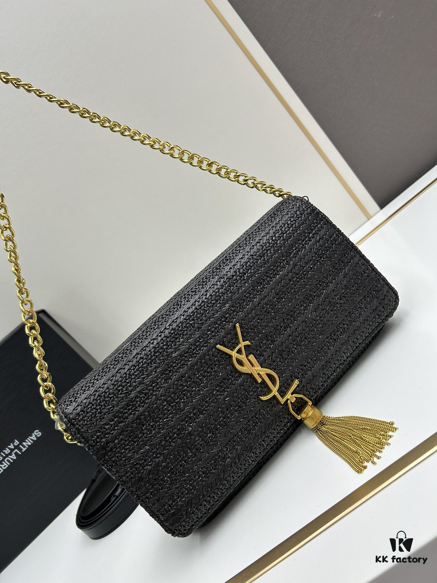 Bestseller YSL New Raffia Woven Tassel Bag! Summer Beach Happiness