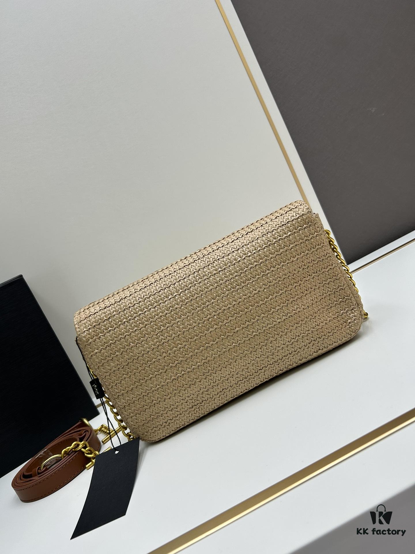 Hot YSL New Raffia Woven Tassel Bag! Summer Beach Joy