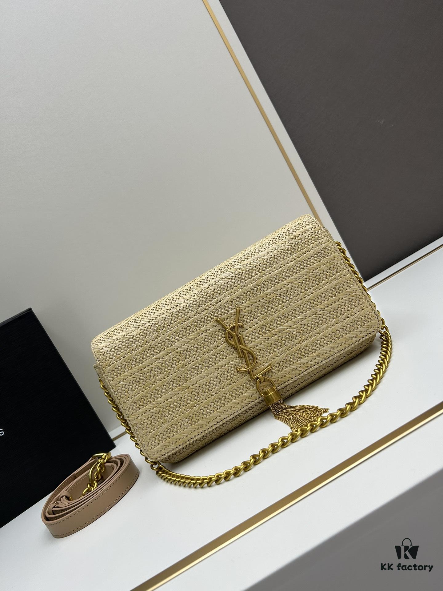 Bestseller YSL New Raffia Woven Tassel Bag! Summer Beach Happiness